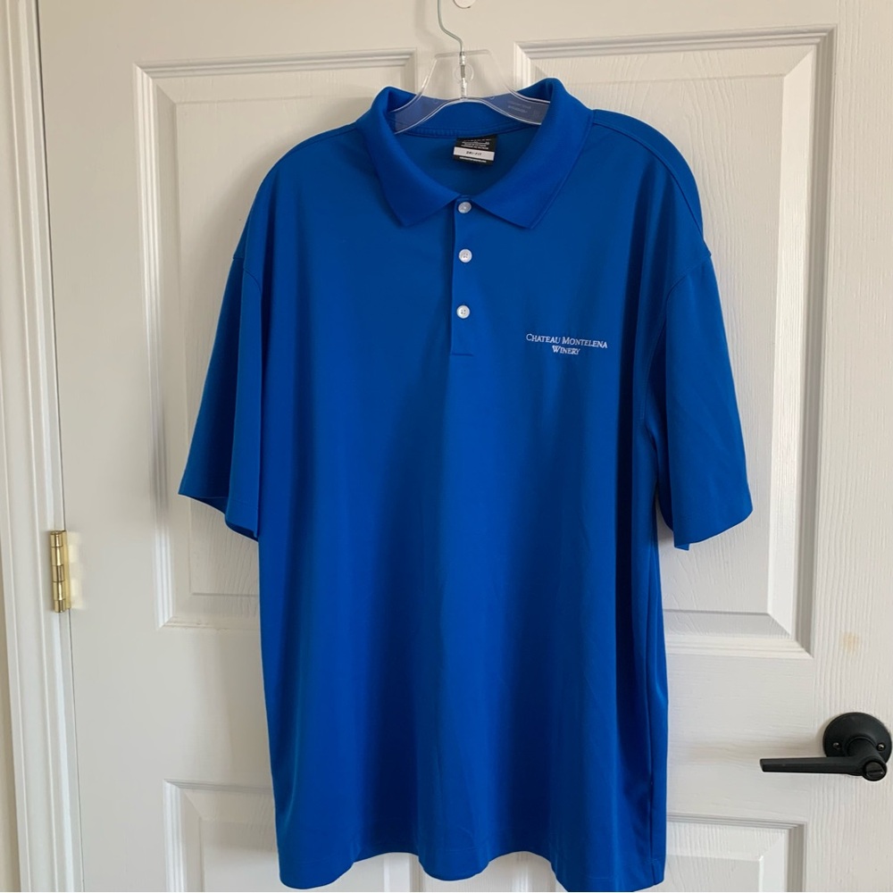 Nike Men's Royal Blue Polo Shirt with Embroidered‎ Logo